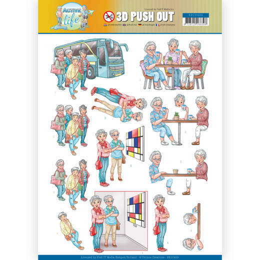 3D Pushout - Yvonne Creations - Active Life - With Friends