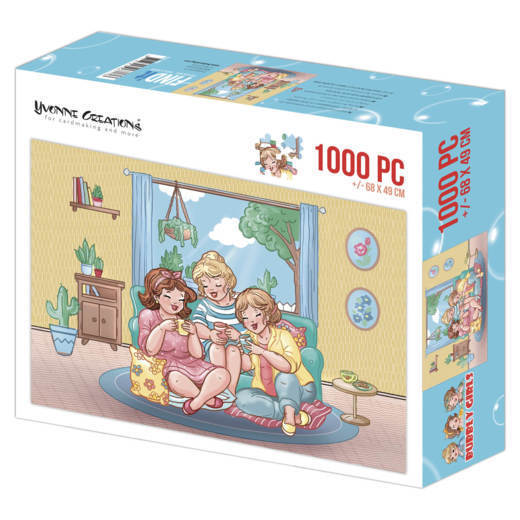 Puzzle 1000 pc - Yvonne Creations - Bubbly Girls Tea Time  002