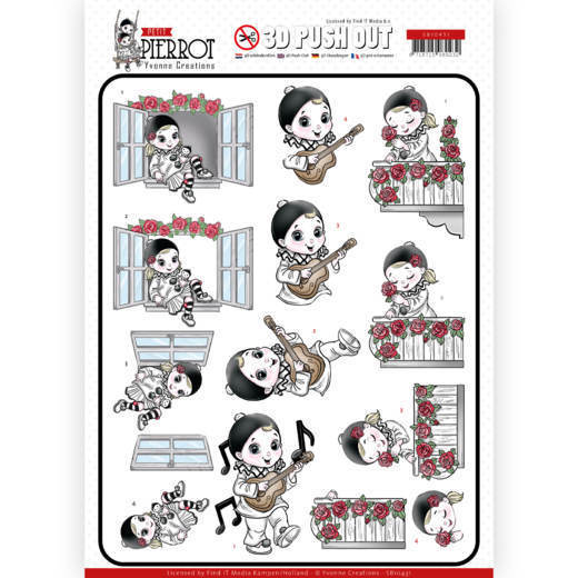 3D Pushout - Yvonne Creations - Petit Pierrot - Serenade