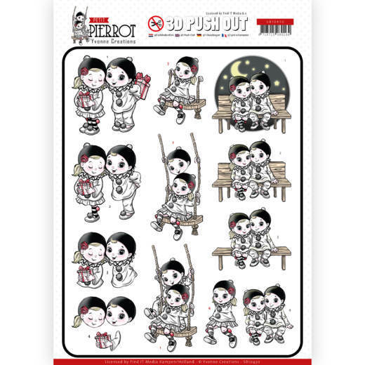 3D Pushout - Yvonne Creations - Petit Pierrot - Happy Together