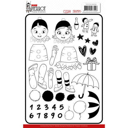 Clear Stamps - Yvonne Creations - Petit Pierrot