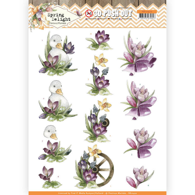 3D Pushout - Precious Marieke - Spring Delight - Purple Crocus