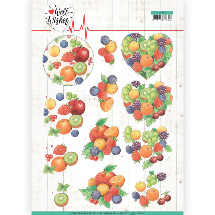 3D Cutting sheet - Jeanine's Art - Well Wishes - Fruits