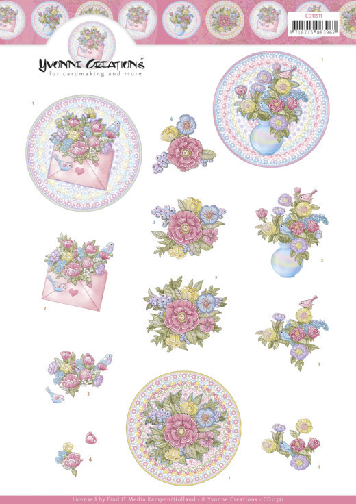 3D Cutting Sheet - Yvonne Creations - Mothers Day Flowers