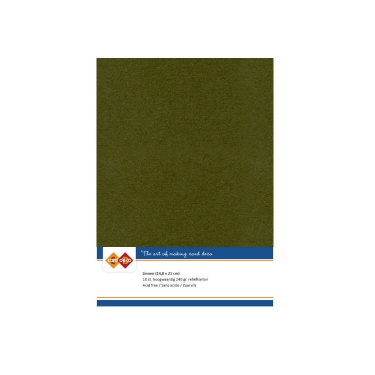 Linen Cardstock - A5 - Pine Green