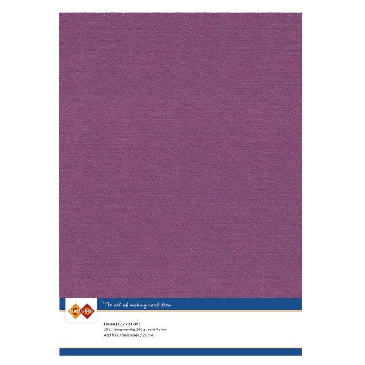 Linen Cardstock - A4 - Azalea Pink