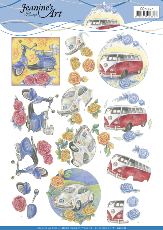 3D Cutting Sheet - Jeanine's Art - Oldtimers
