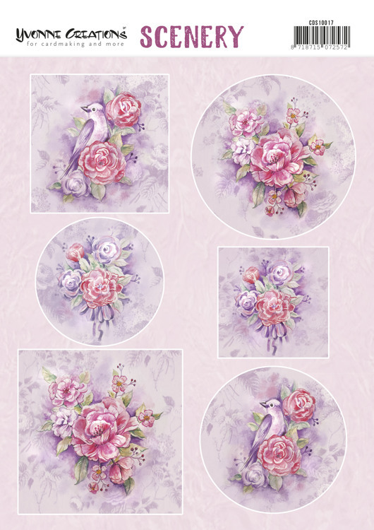 Push Out Scenery - Yvonne Creations - Pink Flowers