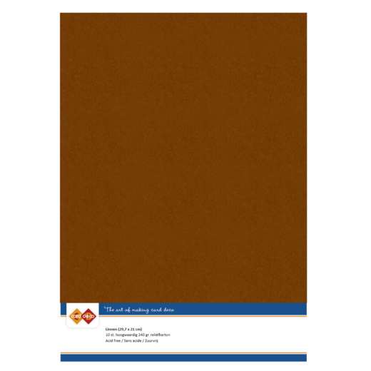 Linnenkarton - A4 - Brown