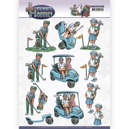 3D cutting sheet - Yvonne Creations - Funky Hobbies - Golf