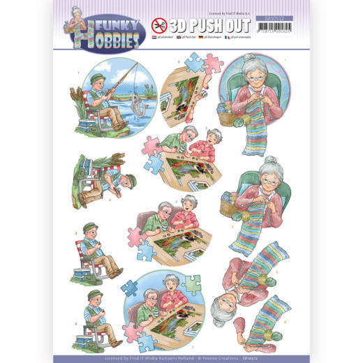 3D Push Out - Yvonne Creations - Funky Hobbies - Knitting