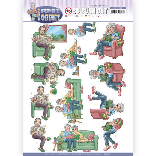 3D Push Out - Yvonne Creations - Funky Hobbies - Reading