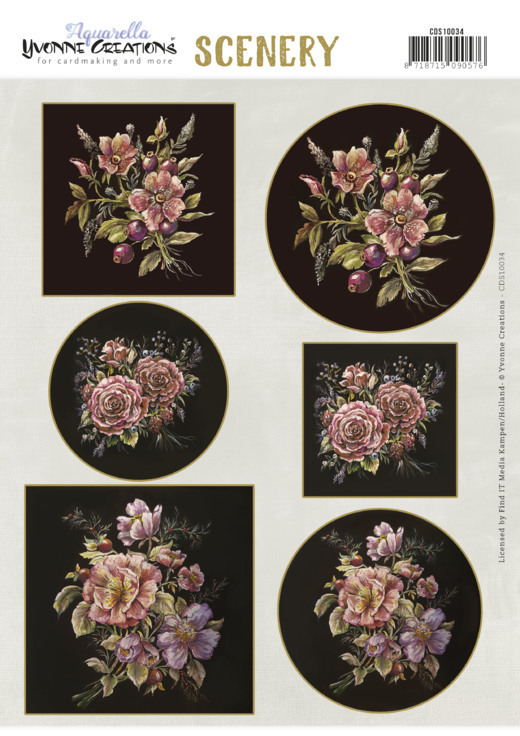 Scenery - Yvonne Creations - Aquarella - Antique Flowers