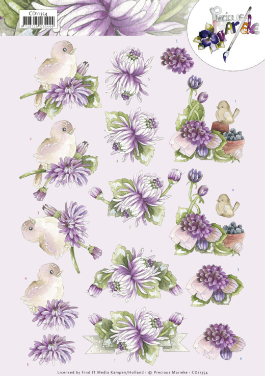3D Cutting Sheet - Precious Marieke - Chrysanthemum