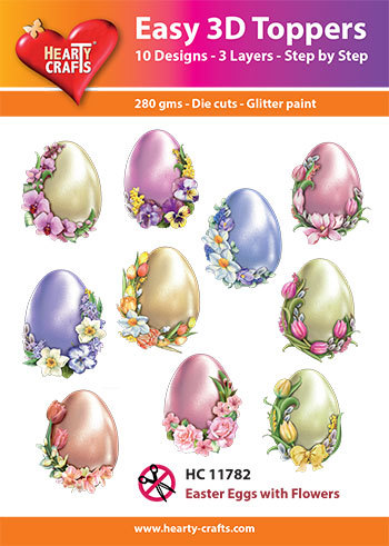 Easy 3D Designs pakket Easter Eggs with Flowers