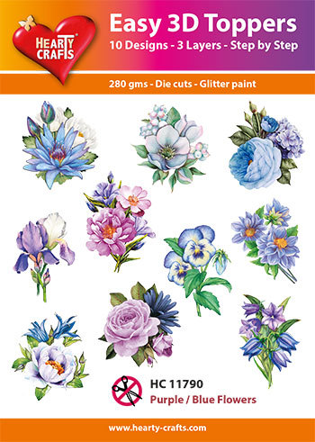 Easy 3D Designs pakket Purple - Blue Flowers