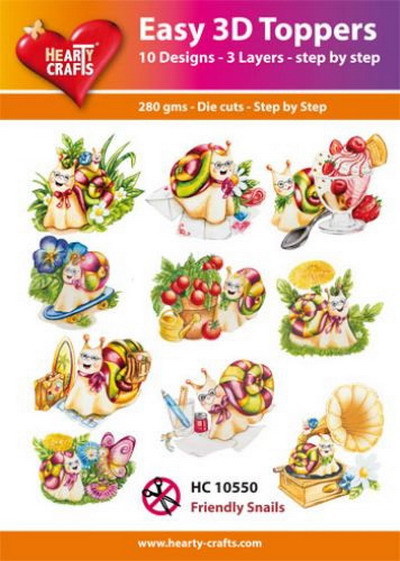 Easy 3D Designs pakket Friendly snails