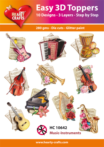 Easy 3D Designs pakket Music Instruments