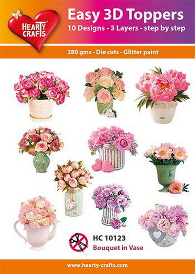 Easy 3D Designs pakket flower bouquet in vase