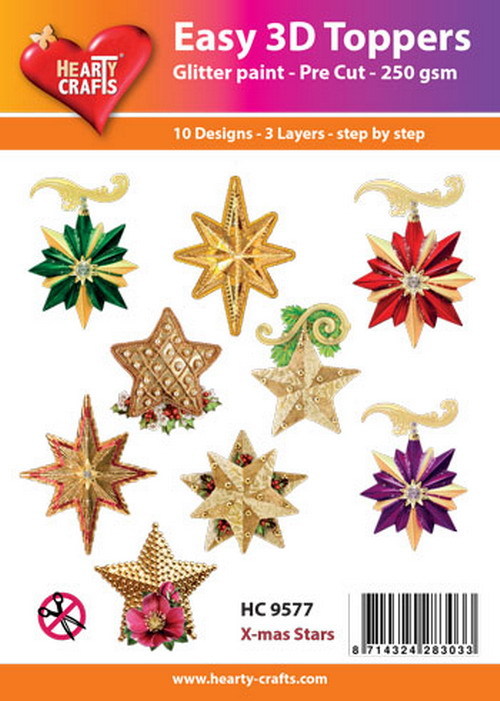 Easy 3D Designs pakket x-mas stars