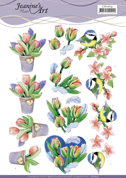 3D Cutting Sheet - Jeanine's Art - Tulips and Blossom
