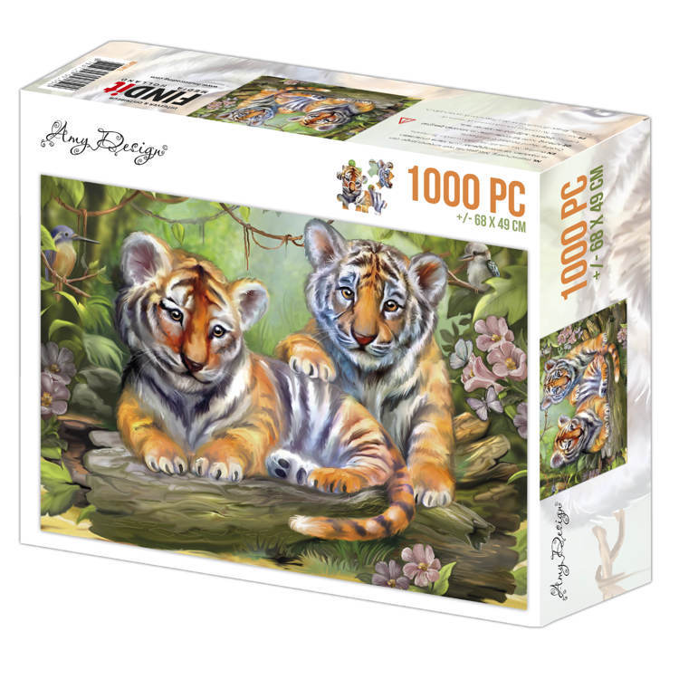 Jigsaw puzzel 1000 pc - Amy Design - Tigers
