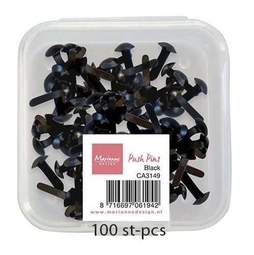 Marianne D Decoratie Push Pins - Zwart CA3149 (03-21)