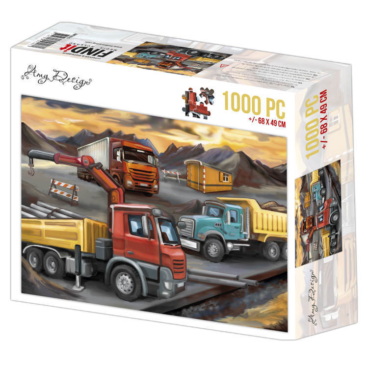 Jigsaw puzzel 1000 pc - Amy Design - Lorries