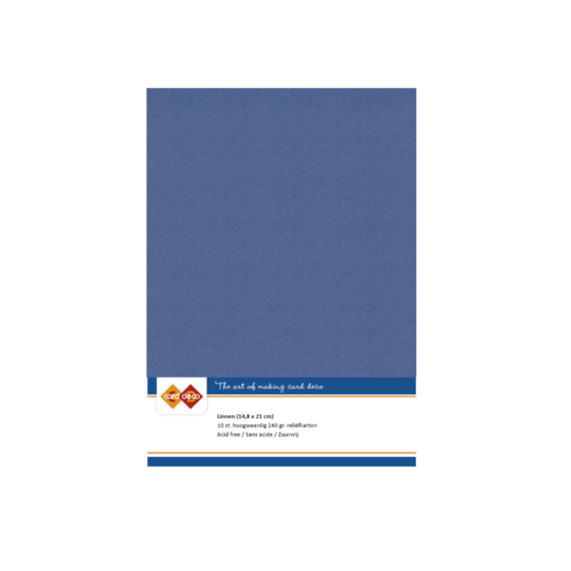 Linen Cardstock - A5 - Jeans