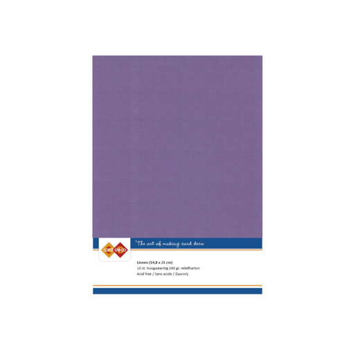Linen Cardstock - A5 - Grape