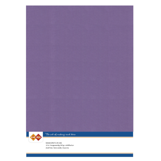 Linen Cardstock - A4 - Grape