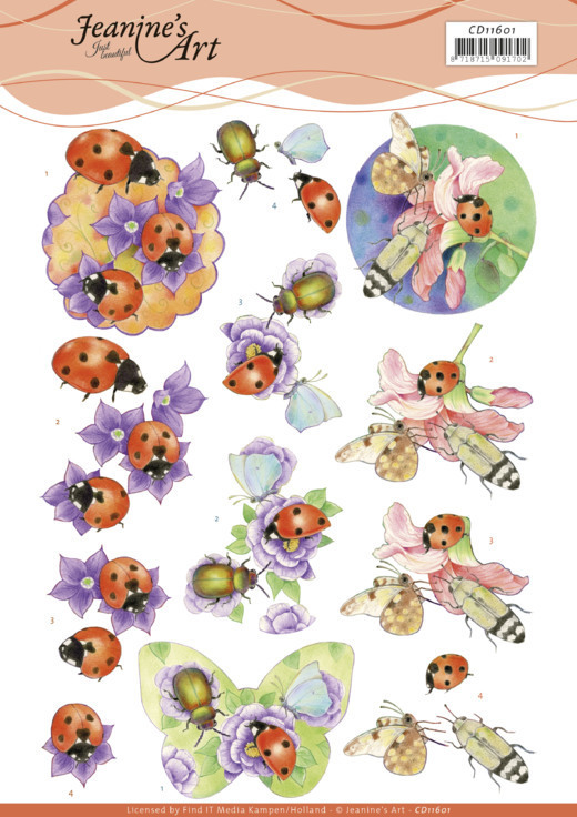 3D Cutting Sheet - Jeanine's Art - Ladybug