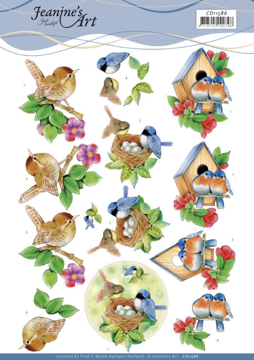 3D Cutting Sheet - Jeanine's Art - Birds