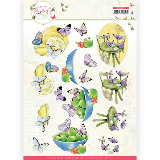 3D Cutting Sheet - Jeanine's Art - Butterfly Touch - Purple Butterfly