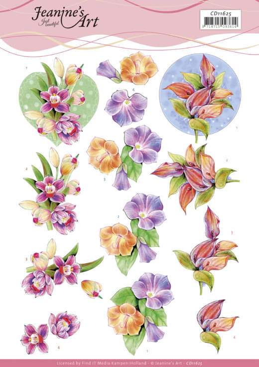 3D Cutting Sheet - Jeanine's Art - Orchid