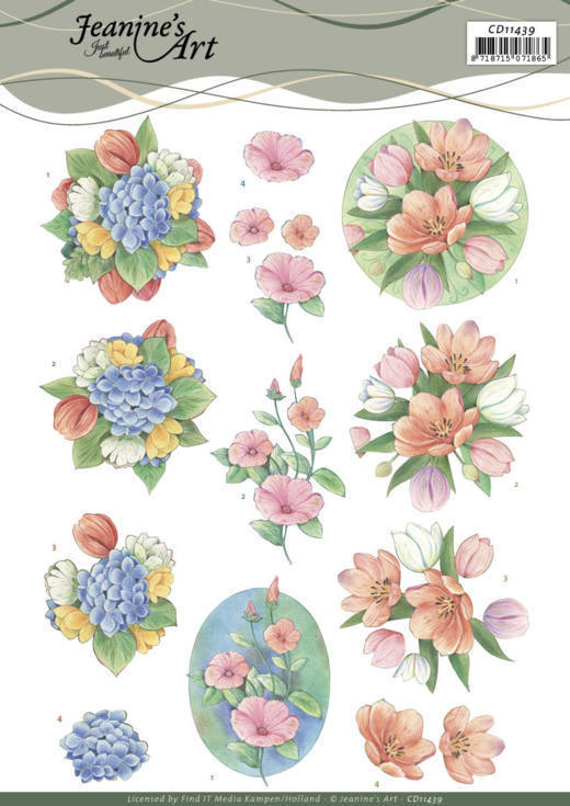 3D Cutting Sheet - Jeanine's Art - Tulips and more