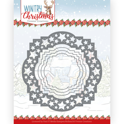 Dies - Yvonne Creations - Wintery Christmas - Stars Frame