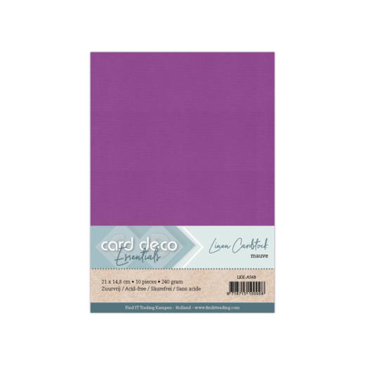 Linen Cardstock - A5 - Mauve