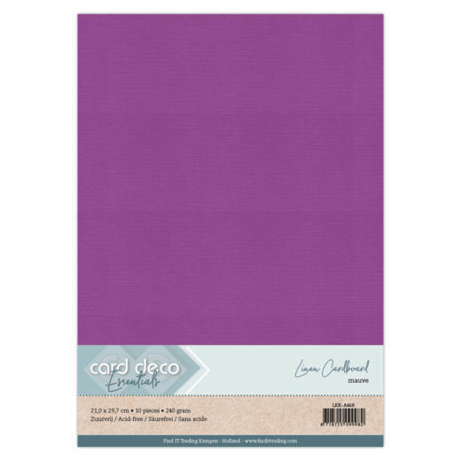 Linen Cardstock - A4 - Mauve