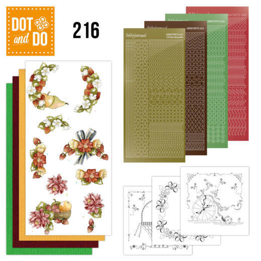 Dot and Do 216 - Precious Marieke - Flowers and Fruits - Flowers and Strawberries