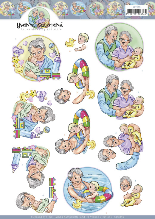 3D Cutting Sheet - Yvonne Creations - Cuddling