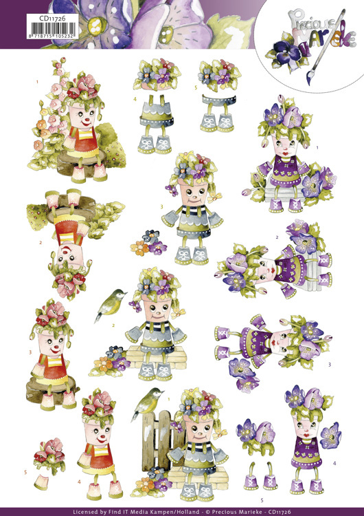 3D Cutting Sheet - Precious Marieke - Flowerpot Friends