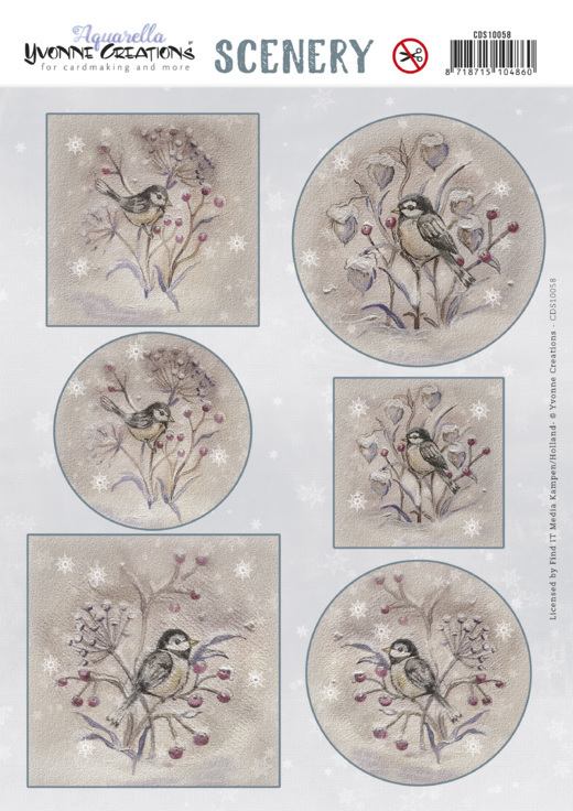 Scenery - Yvonne Creations - Aquarella - Winter Birds
