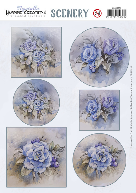 Scenery - Yvonne Creations - Aquarella - Winter Rose