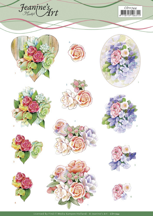 3D Cutting sheet Jeanine`s art  Roses