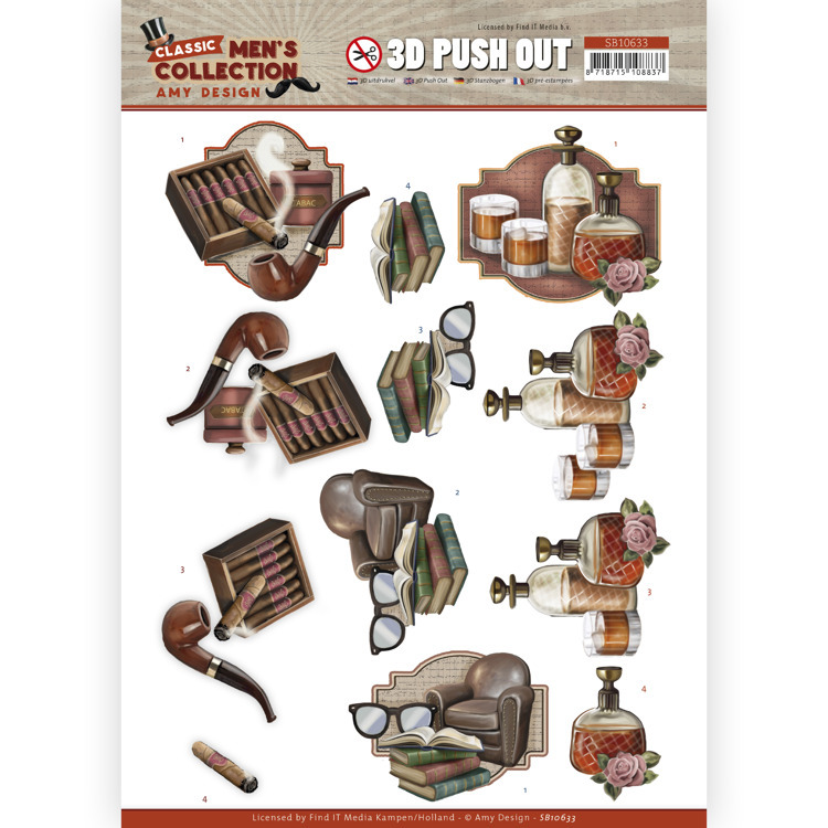 3D Push Out - Amy Design  Classic men's Collection - Relaxing