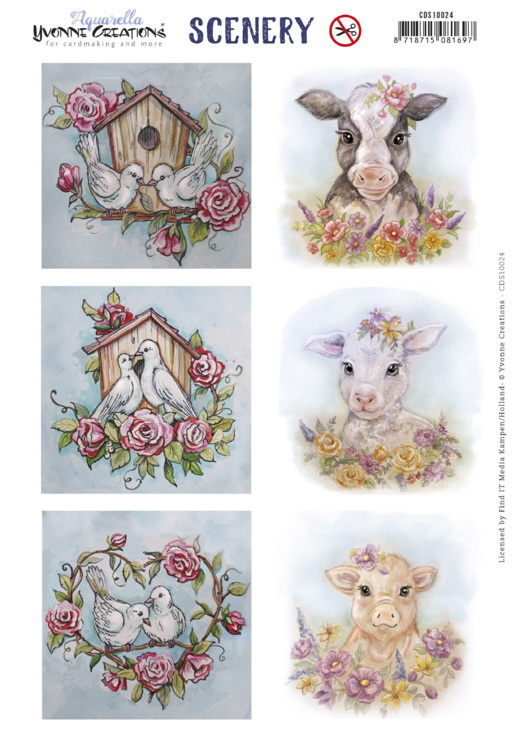 Scenery - Yvonne Creations Aquarella - Animals Square