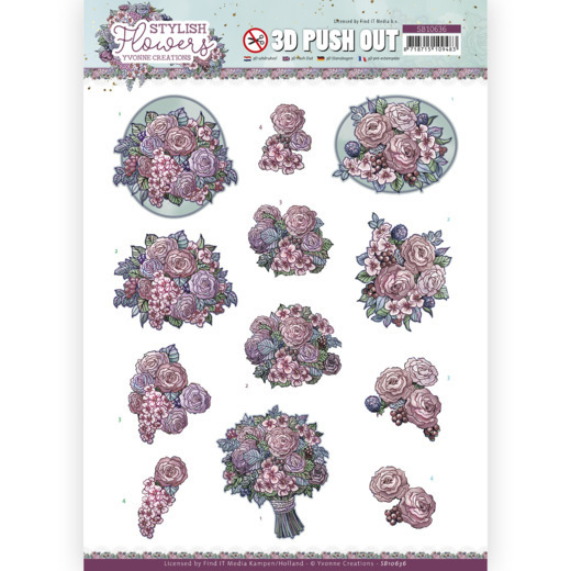 3D Push Out - Yvonne Creations - Stylisch Flowers - Sweet Bouquet