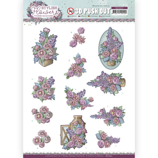 3D Push Out - Yvonne Creations - Stylisch Flowers - Flower Arrangement