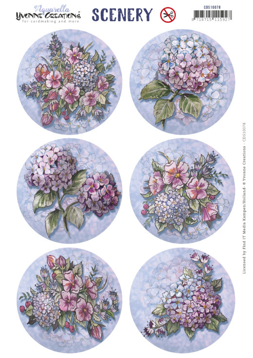 Scenery - Yvonne Creations Aquarella - Hydrangea Round